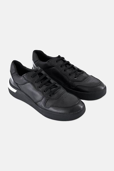 Geox Women Lace Up Casual Shoes, Black