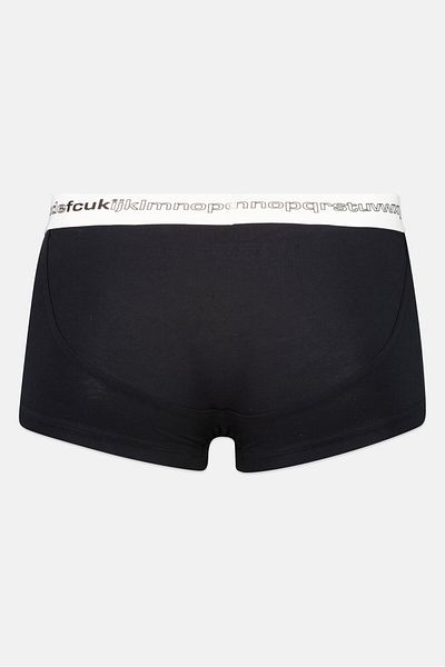 French Connection Men Brand Logo Boxer Brief, Black/White