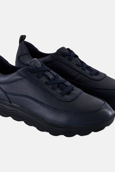 Geox Men Spherica Lace Up Casual Shoes, Navy