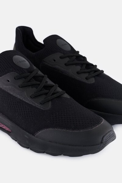 Geox Men Spherica Lace Up Casual Shoes, Black