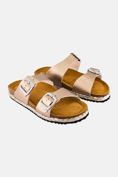 Geox Women Brionia High Slip On Sandals, Light Bronze