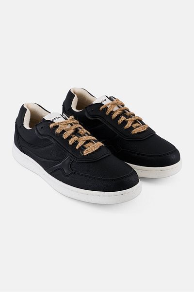 Geox Men Lace Up Casual Shoes, Black