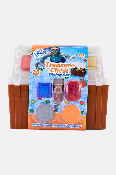 Splash Buddies 28 Pcs Treasure Chest Diving Set