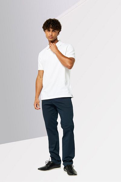 Tommy Hilfiger Men Straight Fit Plain Chino Pants, Navy