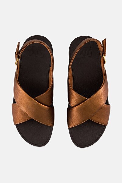 Fitflop Women Lulu Cross Back Strap Sandal, Bronze