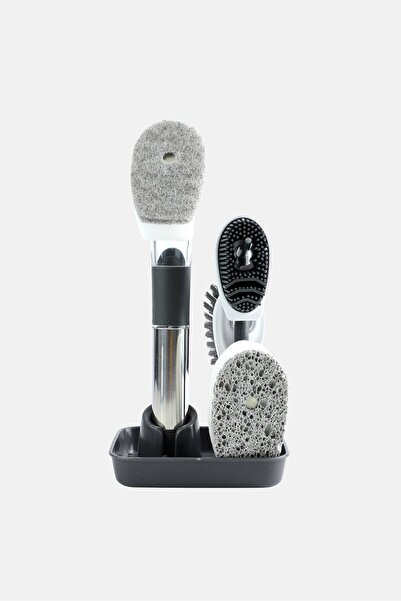 YOTO فرشاة مطبخ لتوزيع الصابون، رمادي غامق