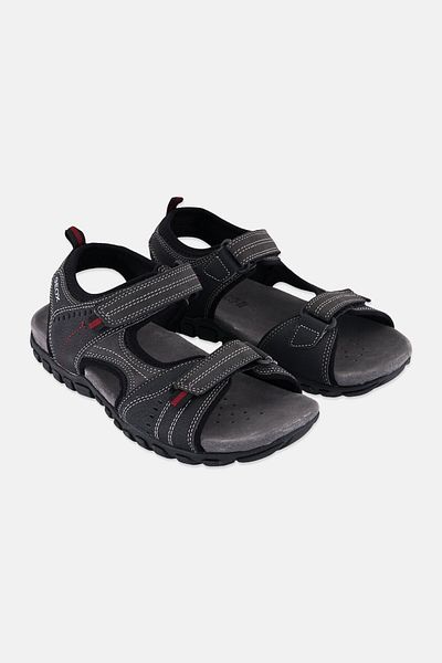 Geox Men Velcro Closure Casual Sandals, Grey