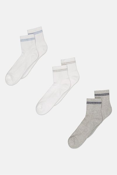 Tapout Men 3 Pairs Textured Mid Length Socks, Multicolor