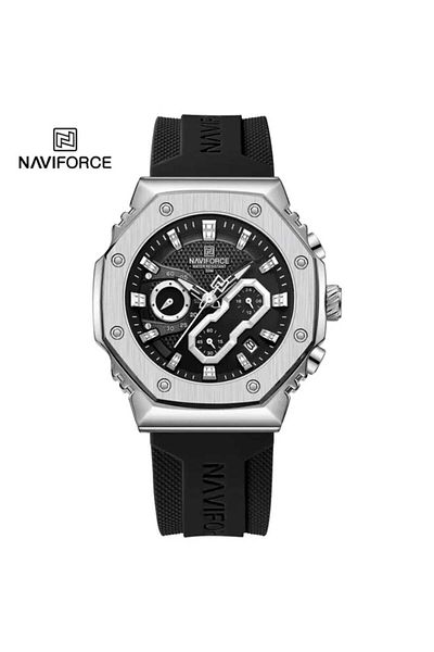 Naviforce Naviforce Men's Waterproof Quartz Luminous Watches with Silicone Strap, Men's Sports Fashion Watch for Excellence Lovers