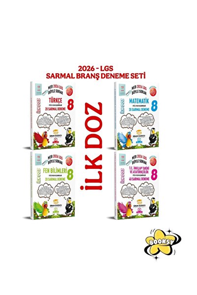SİNAN KUZUCU YAYINLARI 8. SINIF LGS - MEB BÖYLE SORAR SARMAL BRANŞ DENEME SET...