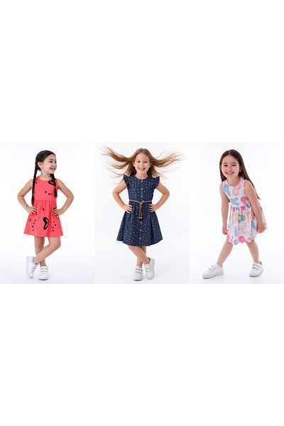 minitrends 3 Pieces 3-Piece Printed Lycra Girl's Dress