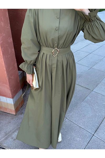 SSDESİNG Ala Poplin Dress Green