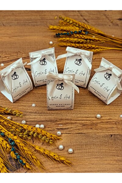 Bernami Süslemeli Kart Bubble Mum, Nikah Şekeri, Doğum, Sünnet, Düğün Nişan S...