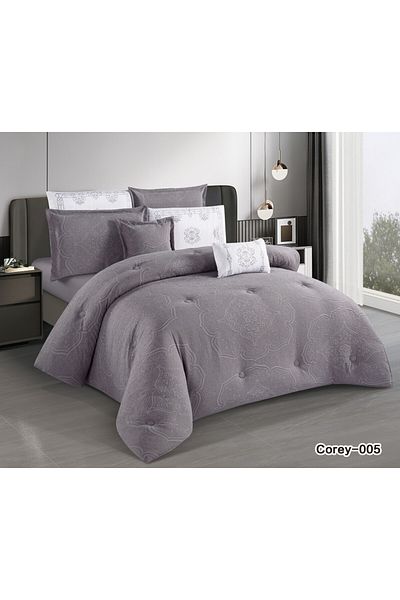 HOURS Horse 8-piece soft jacquard comforter set with a modern and distinctive design Corey-05