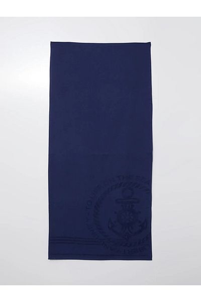 LC Waikiki Lcw Eco Navy Blue Printed Men's Beach Towel 70X140 cm