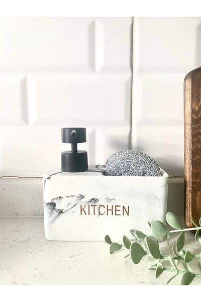 magical dreams Marble Patterned Polyresin Liquid Soap Dispenser
