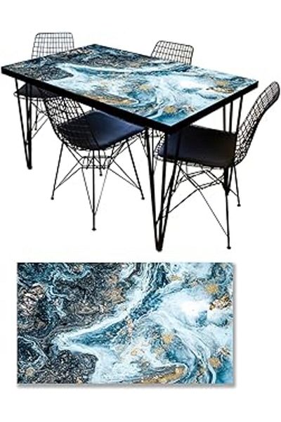 NETWORK ART Table covering foil furniture table covering foils abstract marble