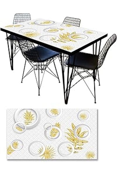 Mu Art Ahşap Table Covering Foil Furniture Table Covering Foils 3D Gold Circle
