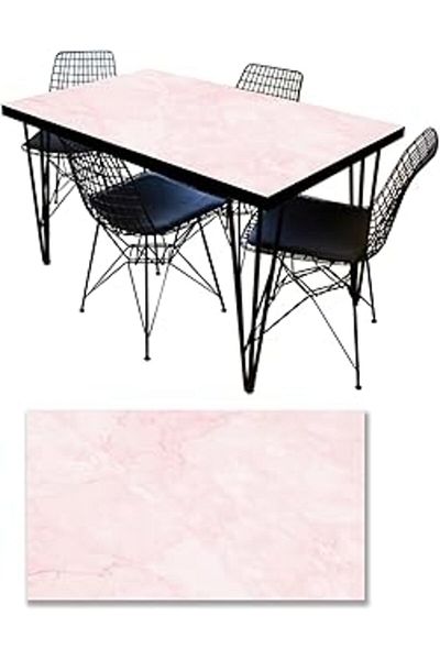 NETWORK ART Table Covering Foil Furniture Table Covering Foils Pink Marble