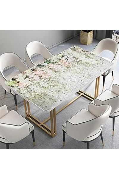 Mu Art Ahşap Stickerart Table Covering Foil Furniture Table Covering Foils Flower Floor