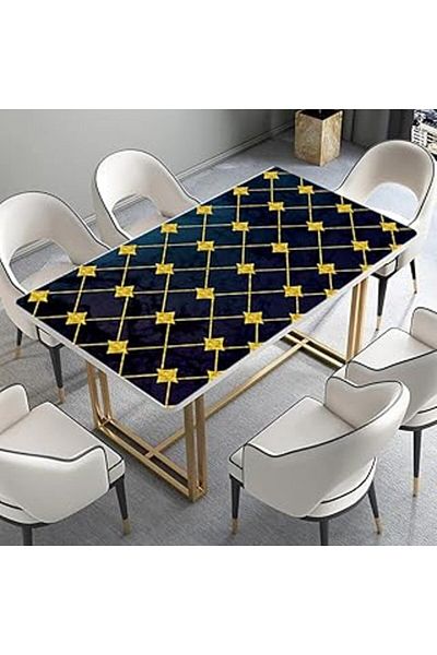 NETWORK ART Stickerart Table Covering Foil Furniture Table Covering Foils Gold Lines Marble