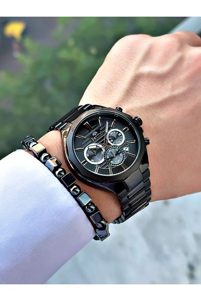 Bentini Men's Wristwatch – Multifunctional, Waterproof, Steel Band, 2 Years Warranty + Bracelet Gift