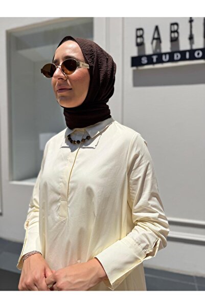 Babil Butik TD4253 Γυναικείο Φόρεμα Loose Fit Λευκό