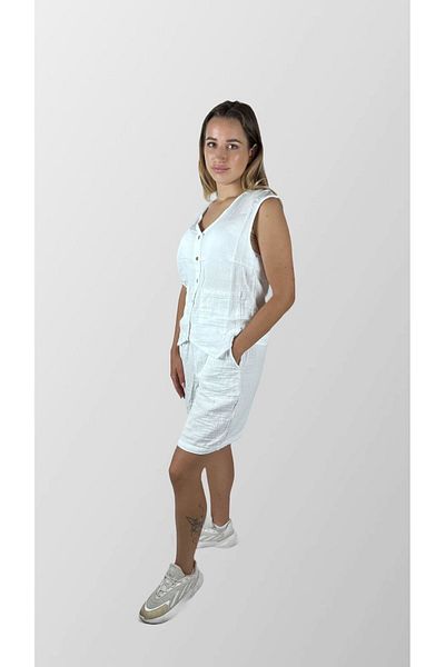 bomull textıle Muslin Shorts Vest Set