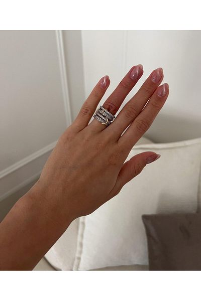 Entrendi Cansus Gold Design Steel Ring