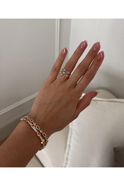 Entrendi Cansus Design Gold Star Steel Ring