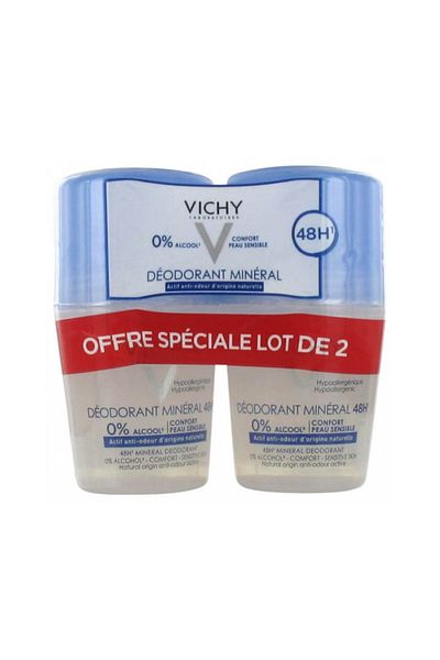Vichy 48 H Mineral Deodorant Roll-On 2 x 50 ml