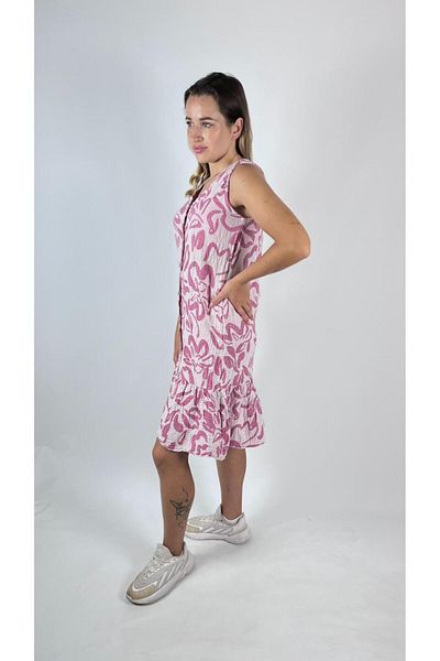 bomull textıle Jacquard Muslin Dress Sleeveless