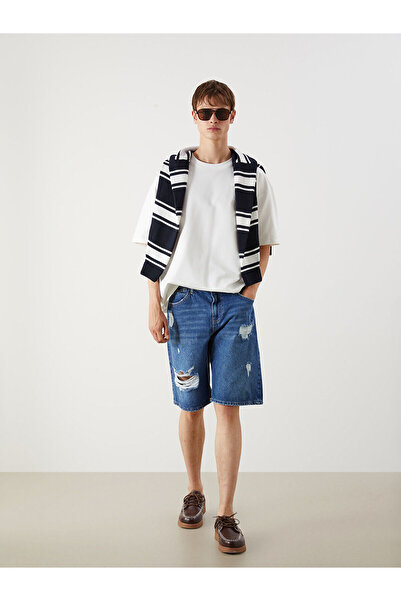 LC Waikiki Ozmarka New Season Comfortable Fit Men's Jean Shorts