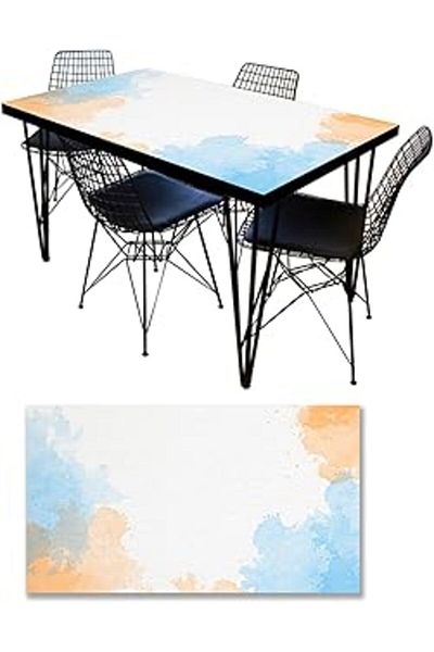 Mu Art Ahşap Table Covering Foil Furniture Table Covering Foils Watercolor Clouds