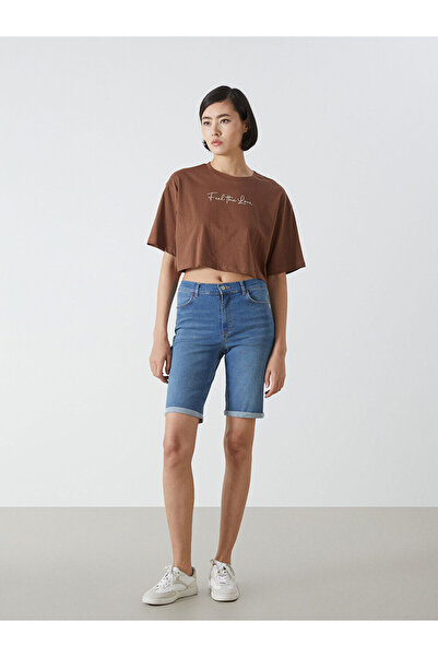 LC Waikiki Vizyon New Season Bermuda Fit Women's Jean Shorts