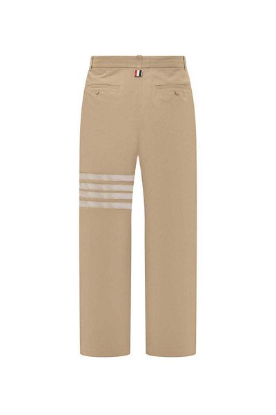 THOM BROWNE Thom Browne Cotton Trousers With 4-Bar Pattern
