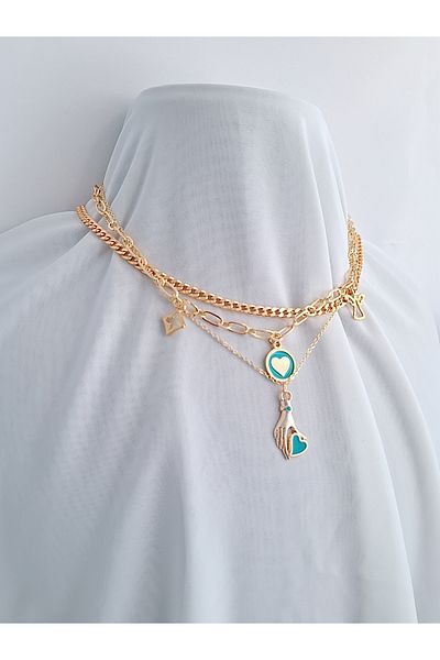 İPAR AKSESUAR 3-Piece Gold Chain ​​Necklace
