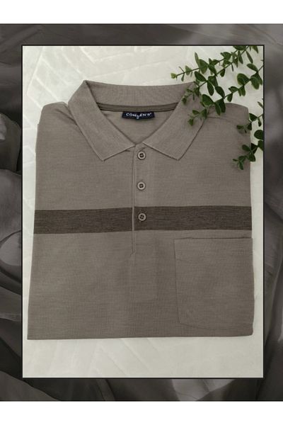 LUSSOLİFE Men's Collar Dad T-Shirt