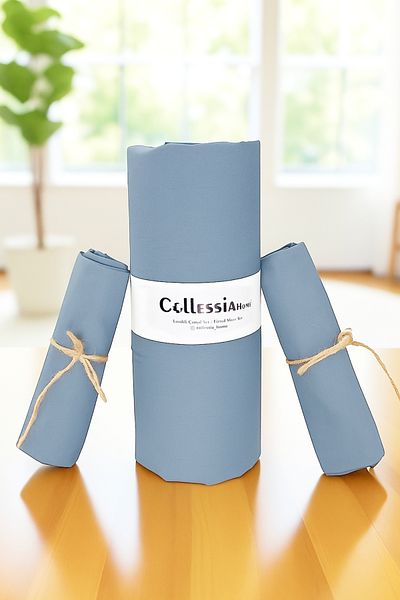 CollessiaHome 100% Cotton Poplin Fitted Double Size Fitted Sheet Set Bed Sheet Set 180 X 200 cm