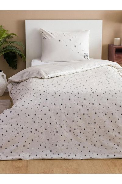 LC Waikiki طقم غطاء لحاف مفرد منقوش بالزهور من رانفورس (W3)