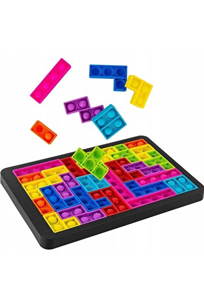 victiny Jucărie senzorială antistres Pop It Tetris cu 27 de piese multicolore