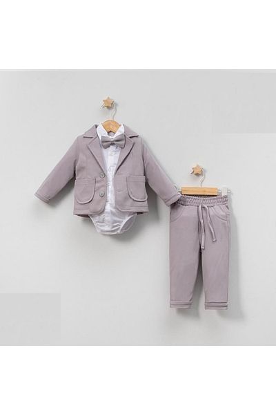 Aymini kids Boy's Jacket Suit Gray