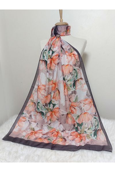 REMOMODA Patterned Soft Cotton Shawl Floral Model