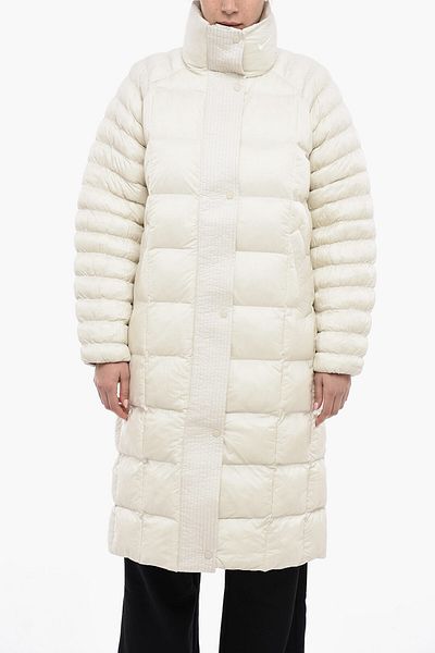 Nike Quilted Padded Maxi Jacket With Snap Buttons