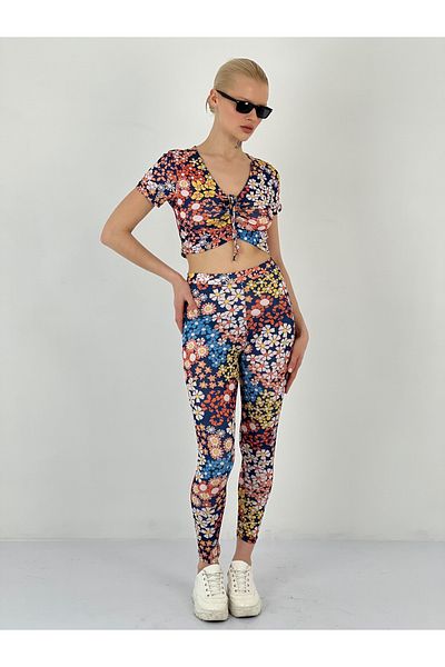 Miss Poem Women's Blouse Leggings Red Set