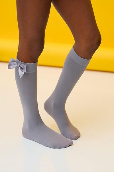 Katia&Bony Gray Knee-length Girl's Socks - with Accessories
