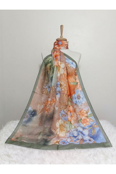 REMOMODA Patterned Soft Cotton Shawl Floral Model