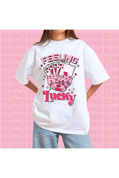Elvino Trend Summer Design Printed Oversize Unisex Women/Men Crew Neck T-Shirt