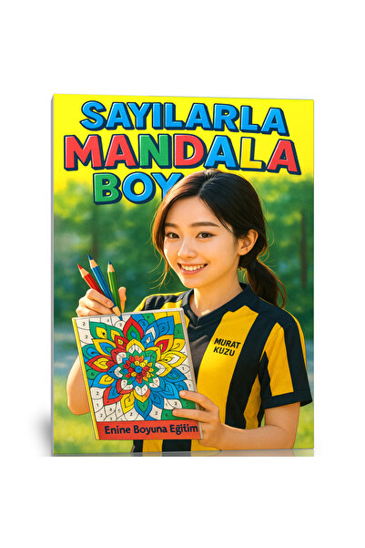 Enine Boyuna Eğitim Sayılarla MANDALA Boyama Kitabı (Spiralli)