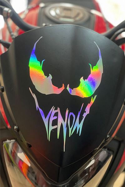 hediyenebak Autocolant Venom scris pentru vehicul, mașină, auto, motocicletă, cască, laptop, geam 24x16 cm